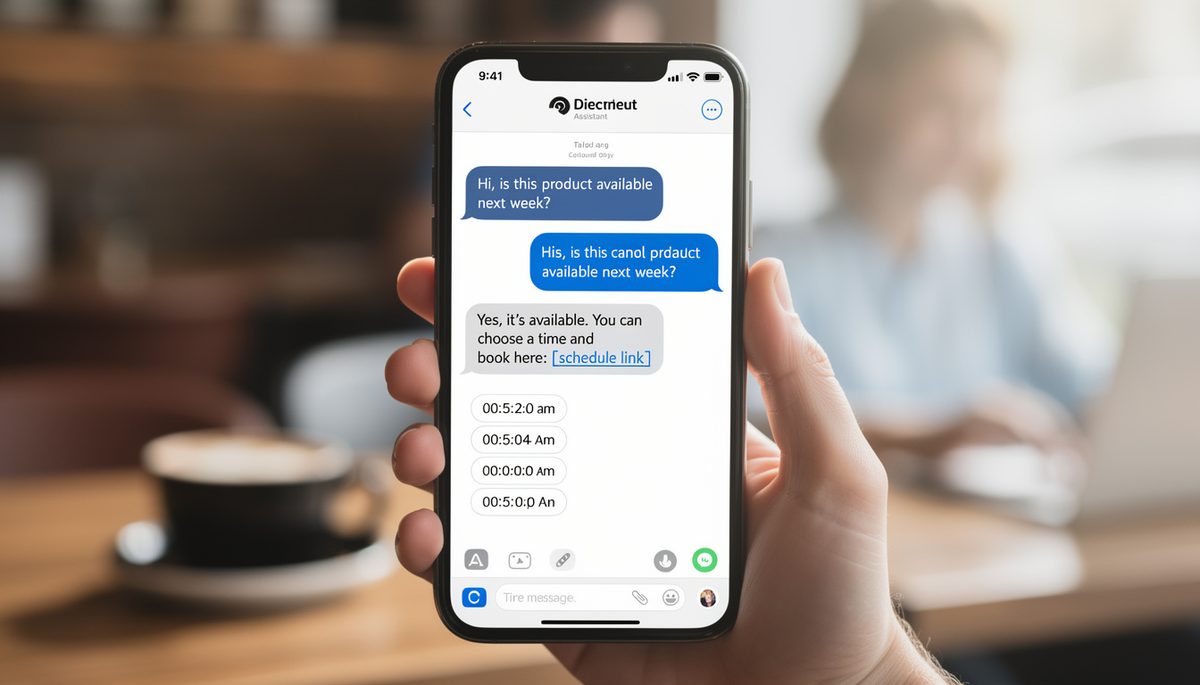 AI chatbot conversation on mobile phone