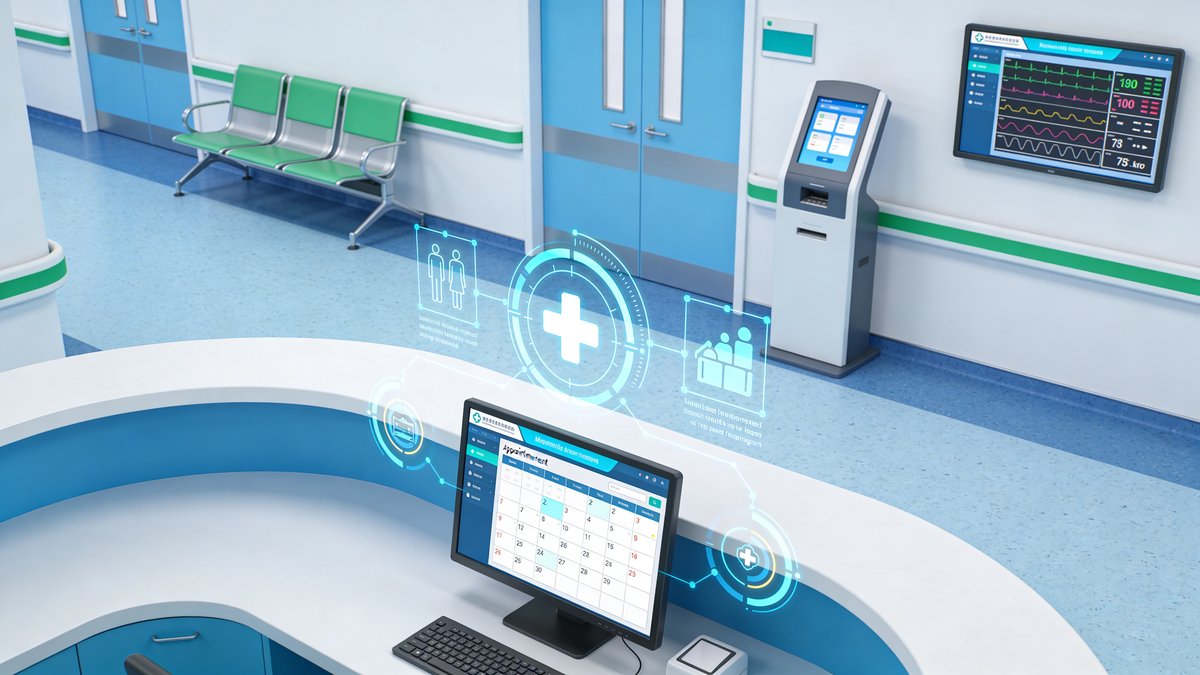 Modern medical clinic with digital automation systems